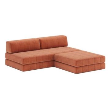CozyPad Schlafsofa + Stuhl mit Rückenpolster – Kompakte 2er-Kombi Bettsofa