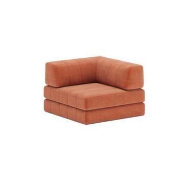 CozyPad Stuhl mit L-förmigem Rücken – Modulares Lounge-Einzelbett 104x104 cm