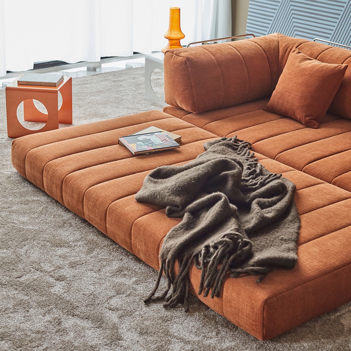 CozyPad Grand Schlafsofa 3-Sitzer modular in Corduroy – großes Sofa-Bett